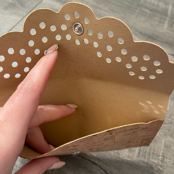 Handmade Boho Chic Cork Cutout Wallet O/S - Picture 3 of 5